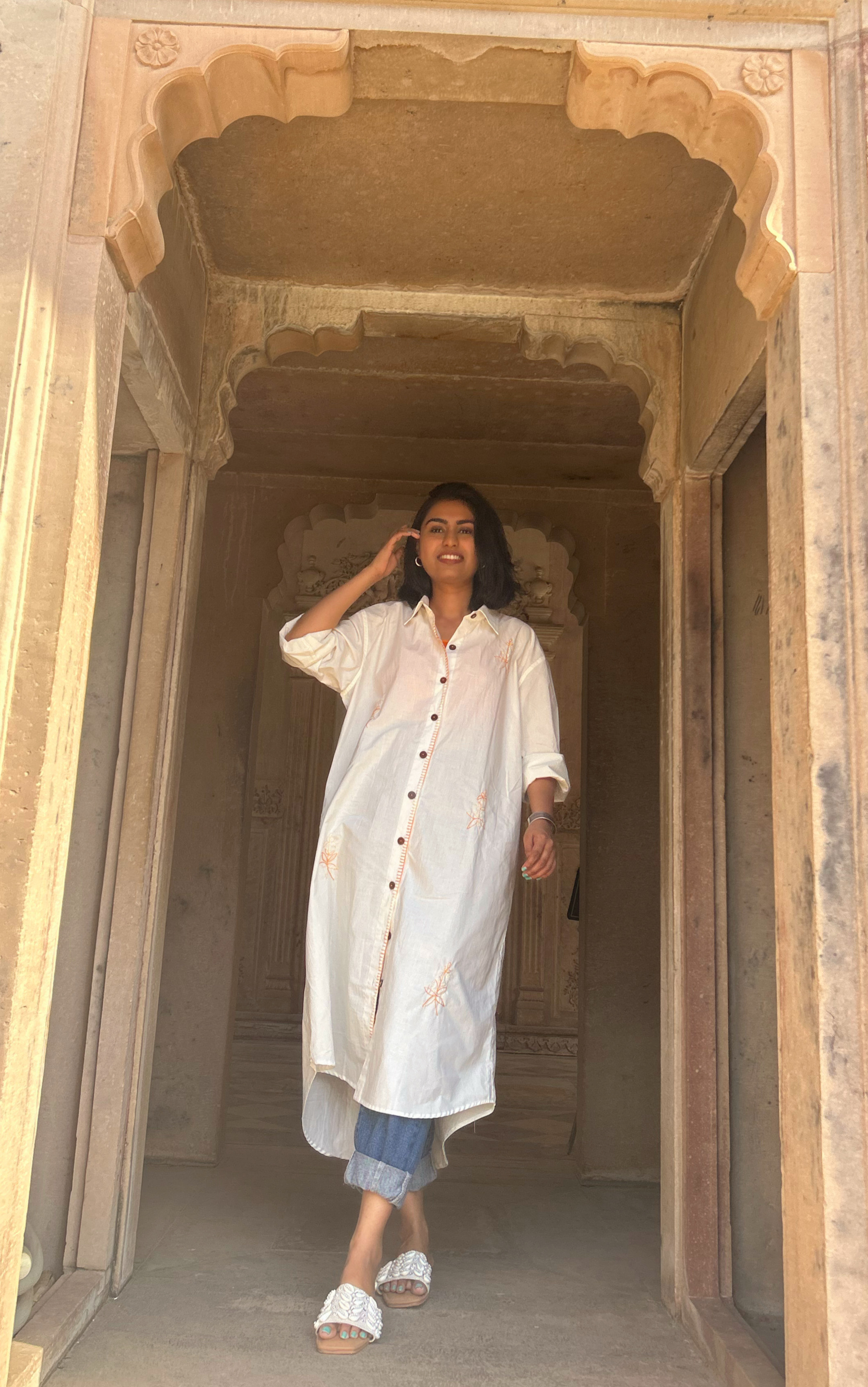 BYASH BASANTI Chanderi Collection — elegant fusion wear at heritage monument