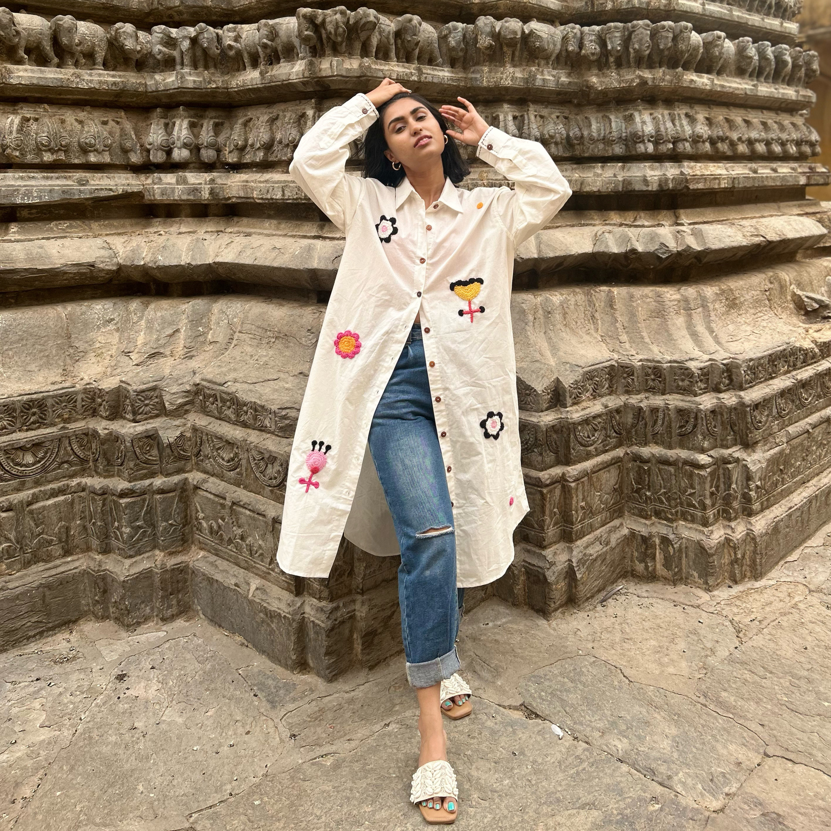BYASH BASANTI — Khadi Fusion Shirt at stone temple